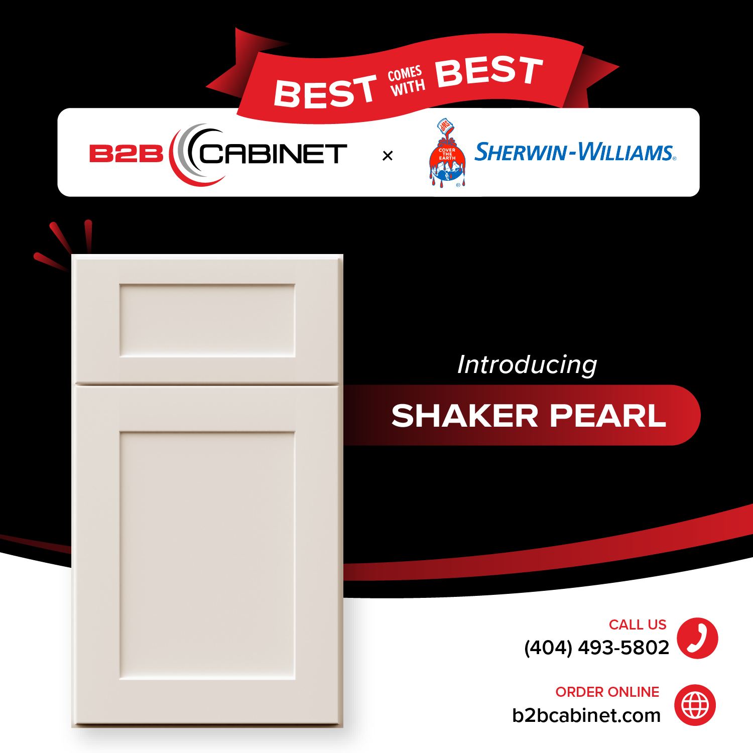 B2B Cabinet Facebook ad: Revamp Your Kitchen with Our Exquisite Cabinets!