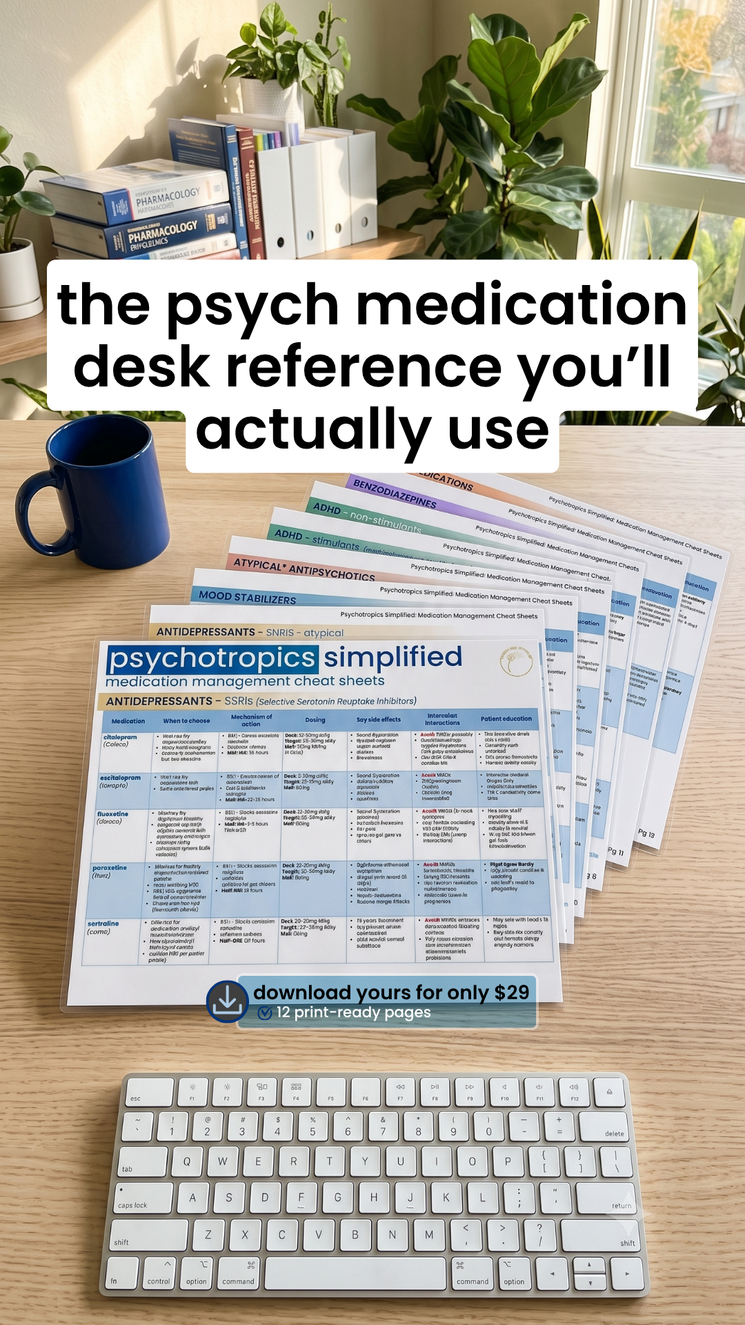Stress Free Psych NP Facebook ad: The psych med reference NP school never gave you