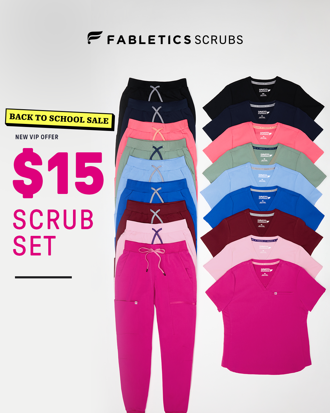 Fabletics Scrubs Facebook ad: LIMITED TIME OFFER!