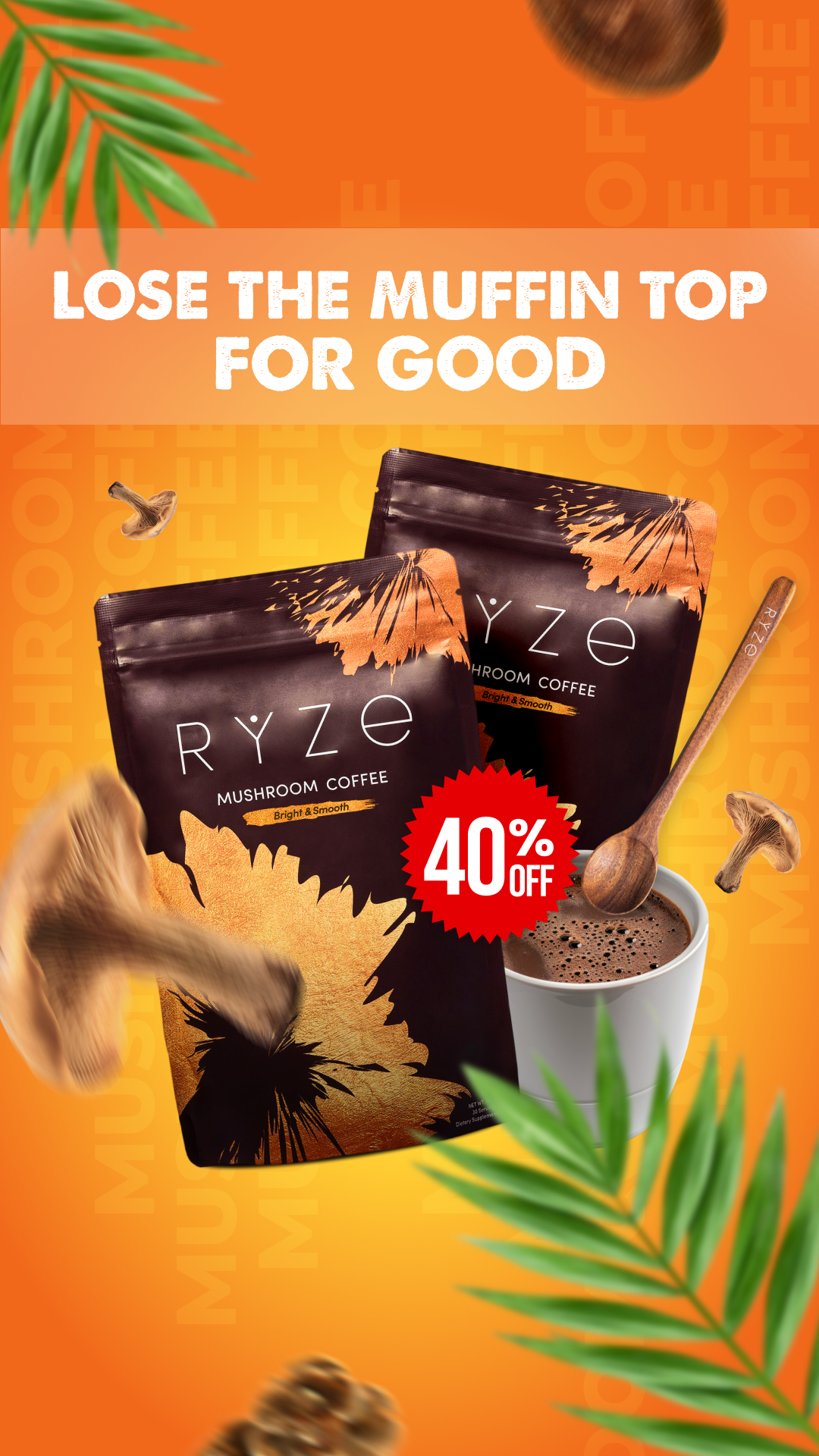 RYZE Superfoods Facebook ad