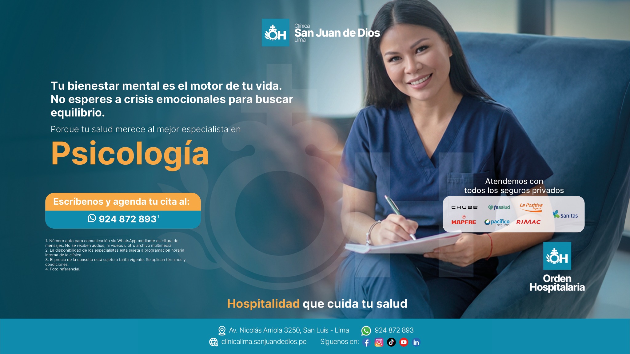 Clínica San Juan de Dios Lima Facebook ad from Jul 5, 2026