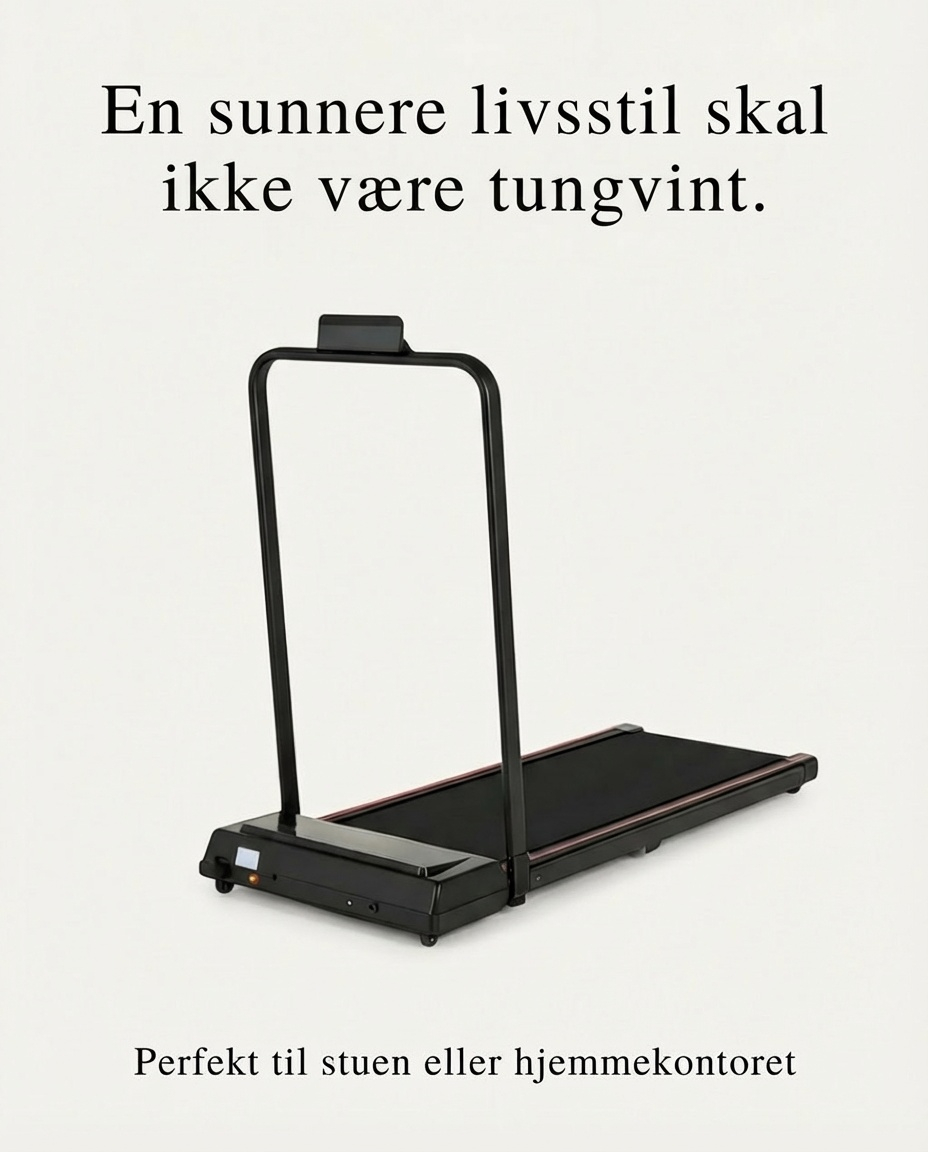 AVA Beauty Facebook ad: Kom i form nå: Spar 53 % på hjemmetredemølle