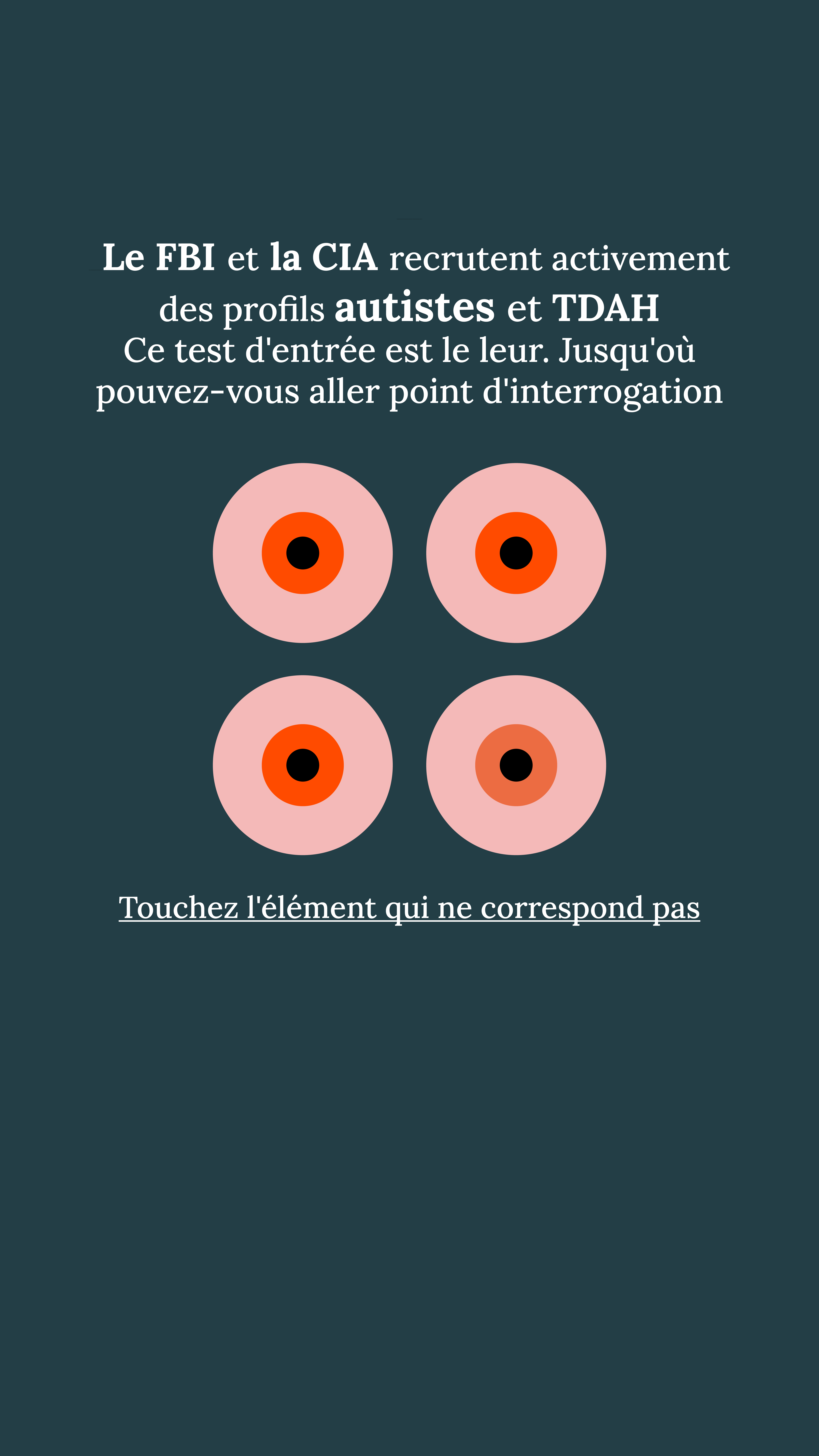 International IQ test Facebook ad