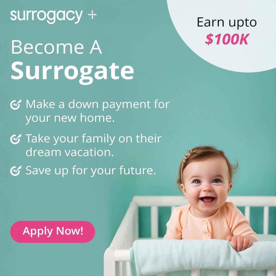 Surrogacy Plus Facebook ad: Become a Surrogate