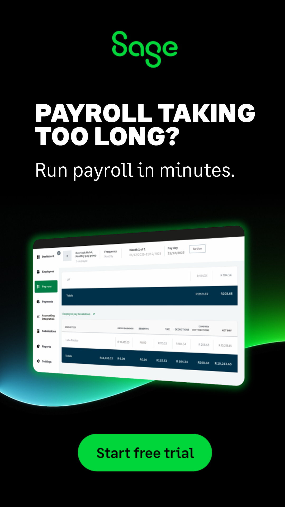 Sage Facebook ad