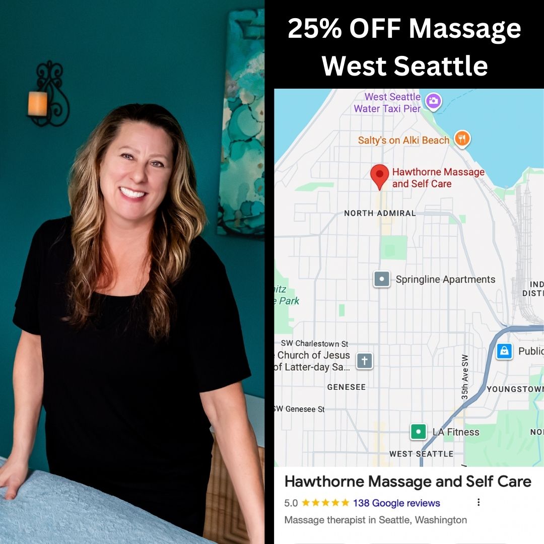 Holistic massage & wellness Facebook ad: 25% OFF Massage West Seattle