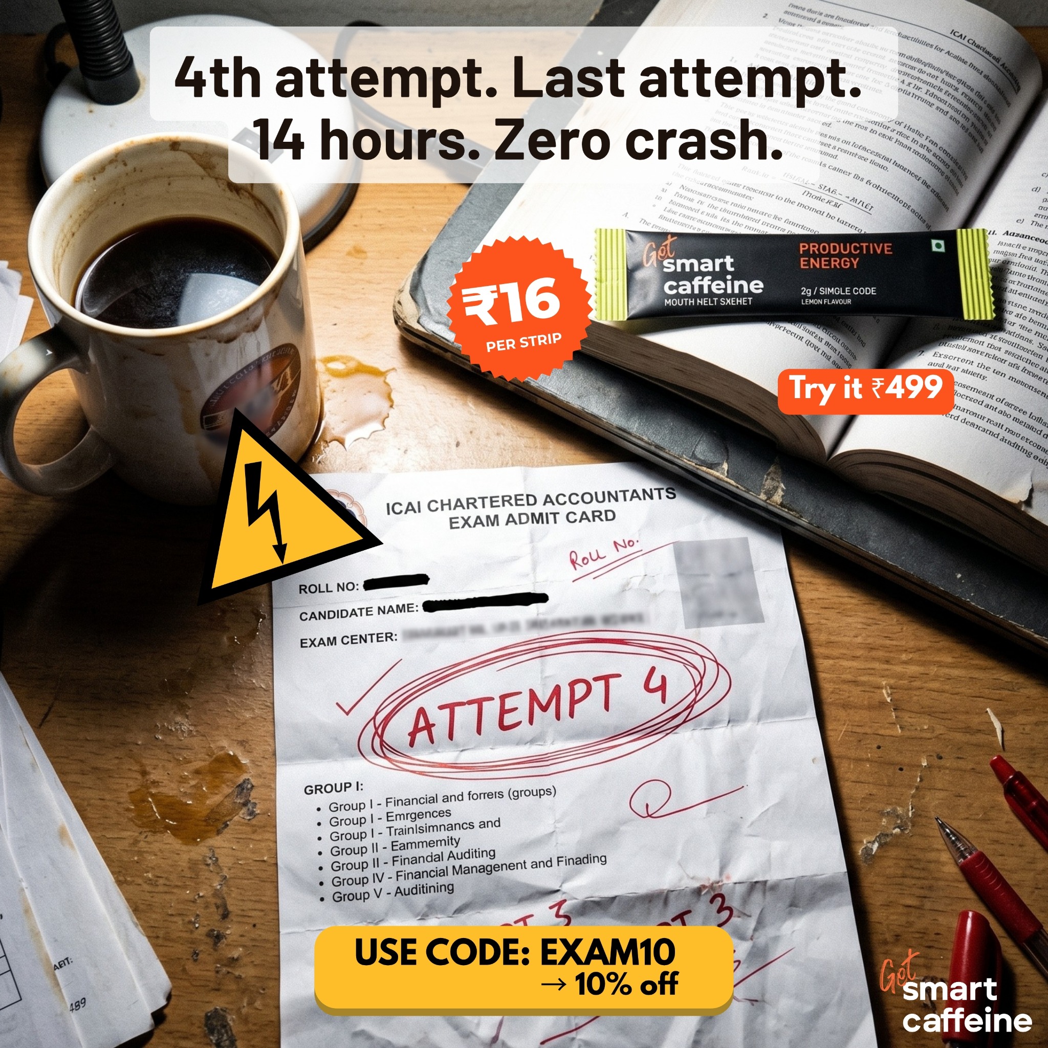 Smart Caffeine Facebook ad
