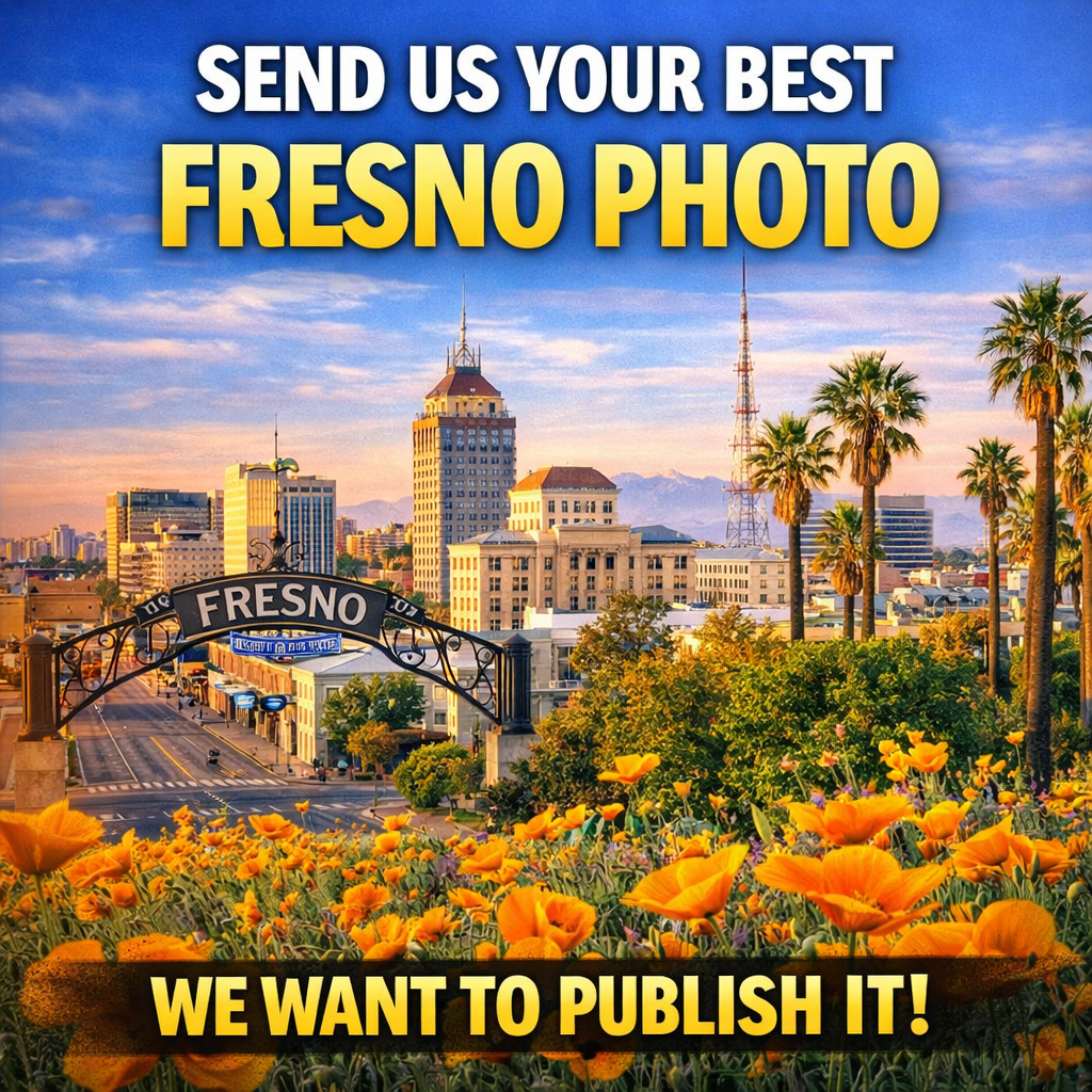 Silent Spark Press Facebook ad: Send Us Your Fresno Photo