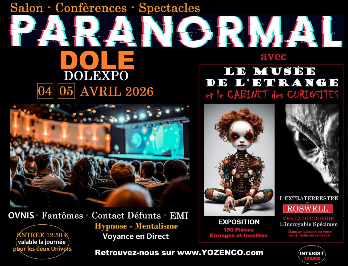 Salons du Paranormal Facebook ad: DOLE - Salon du Paranormal à DOLEXPO - Avril 2026