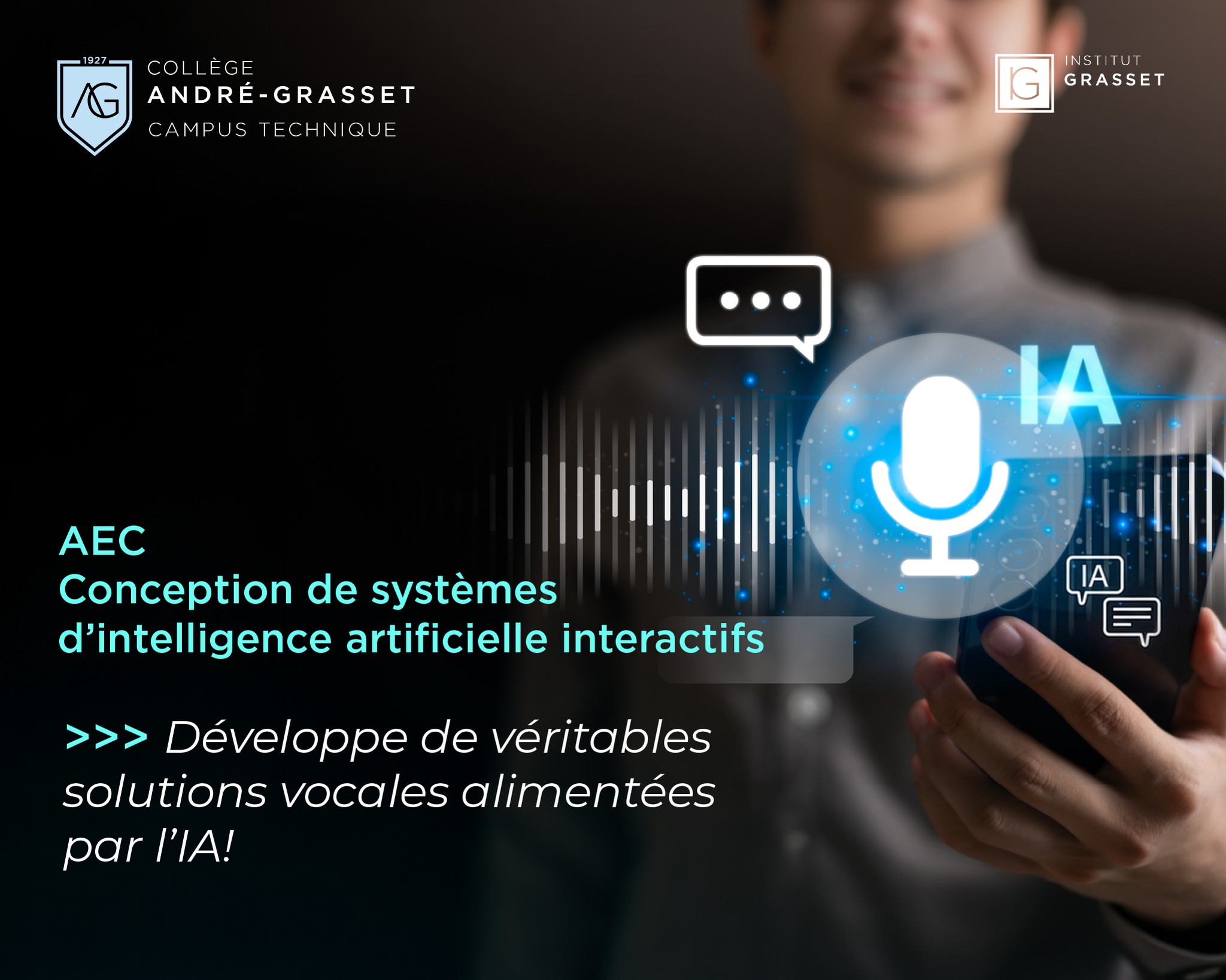 Institut Grasset Facebook ad: L’intelligence artificielle ne se limite plus aux échanges…