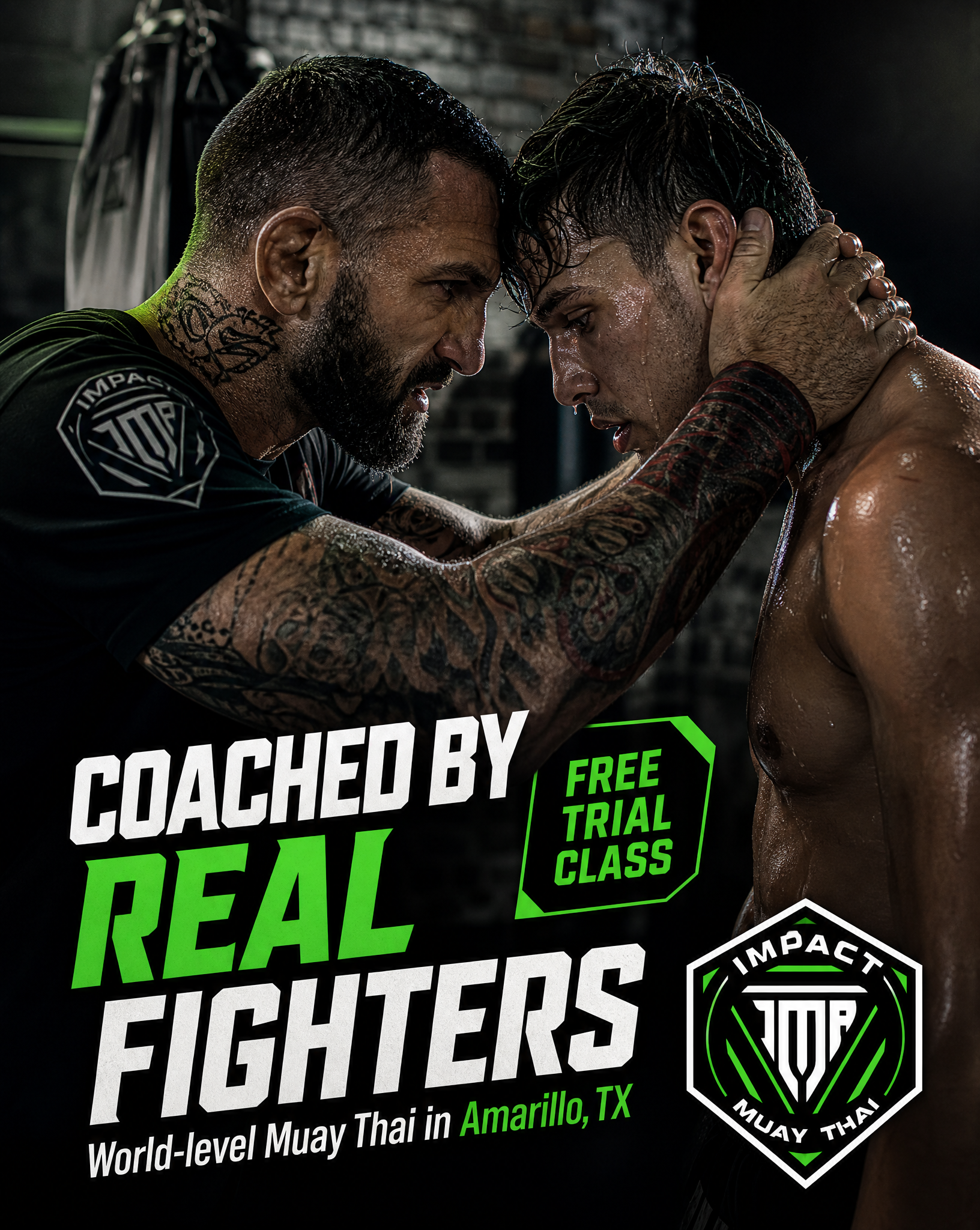 Impact Martial Arts Academy Facebook ad: Coached by Real Fighters