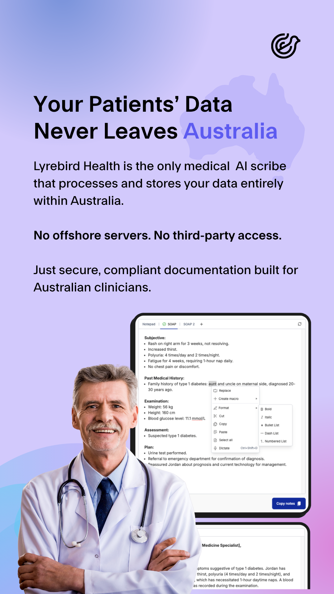 Lyrebird Health Facebook ad