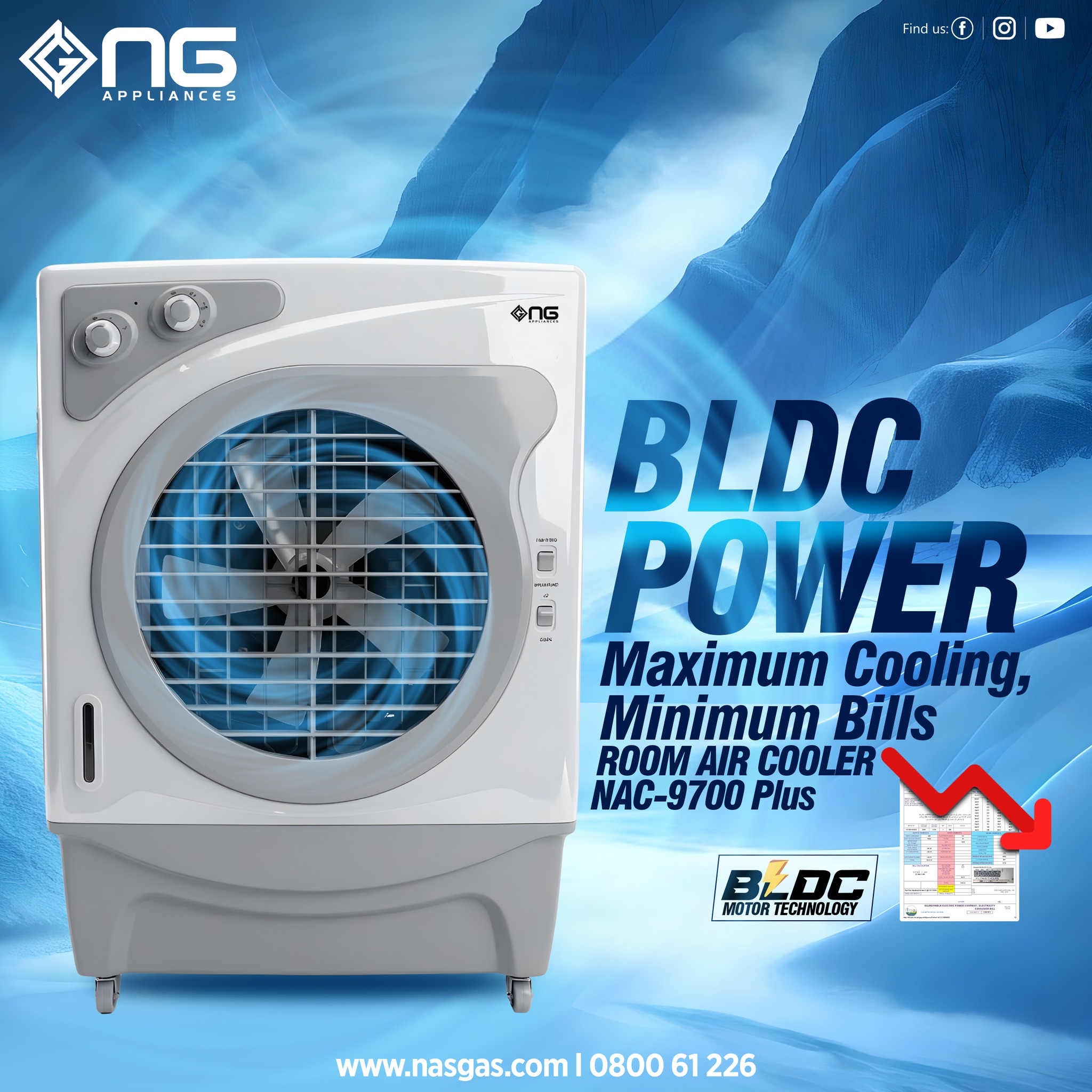 NASGAS Facebook ad: Beat the heat with powerful cooling and energy-saving…