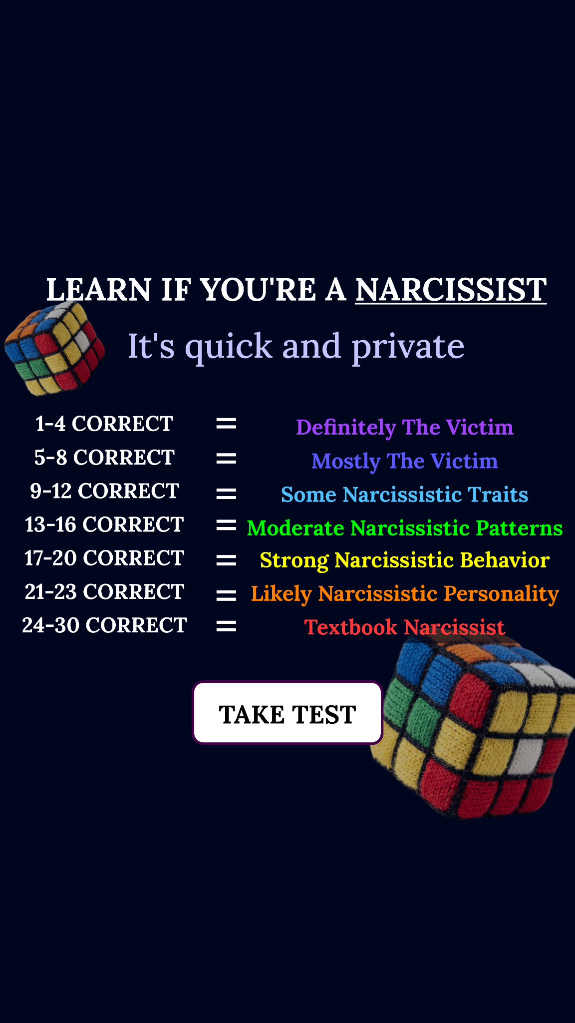 Personality Type Facebook ad