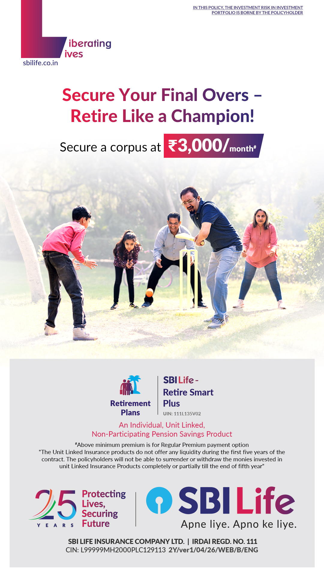 SBI Life Insurance Facebook ad