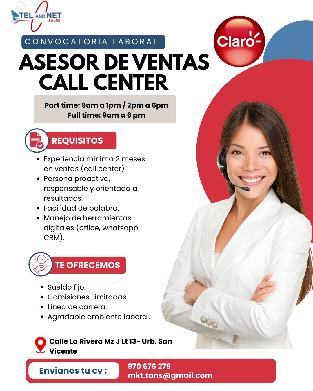 Telandnet - Distribuidor Autorizado de Claro Facebook ad: PUBLICACIONES CONVOCATORIA LABORAL