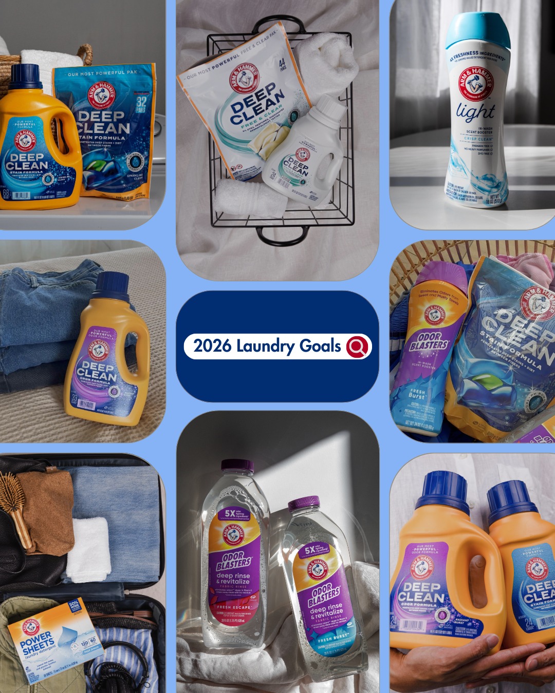 Arm & Hammer Facebook ad: We've got your laundry goals covered