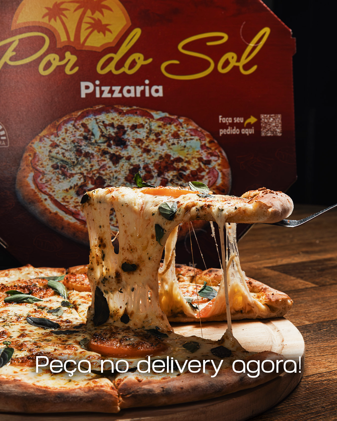 Pizzaria Por do Sol Facebook ad: Peça já a Sua