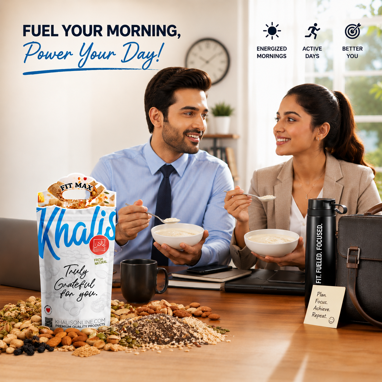 Khalis Online Facebook ad: Power Up with Clean Energy