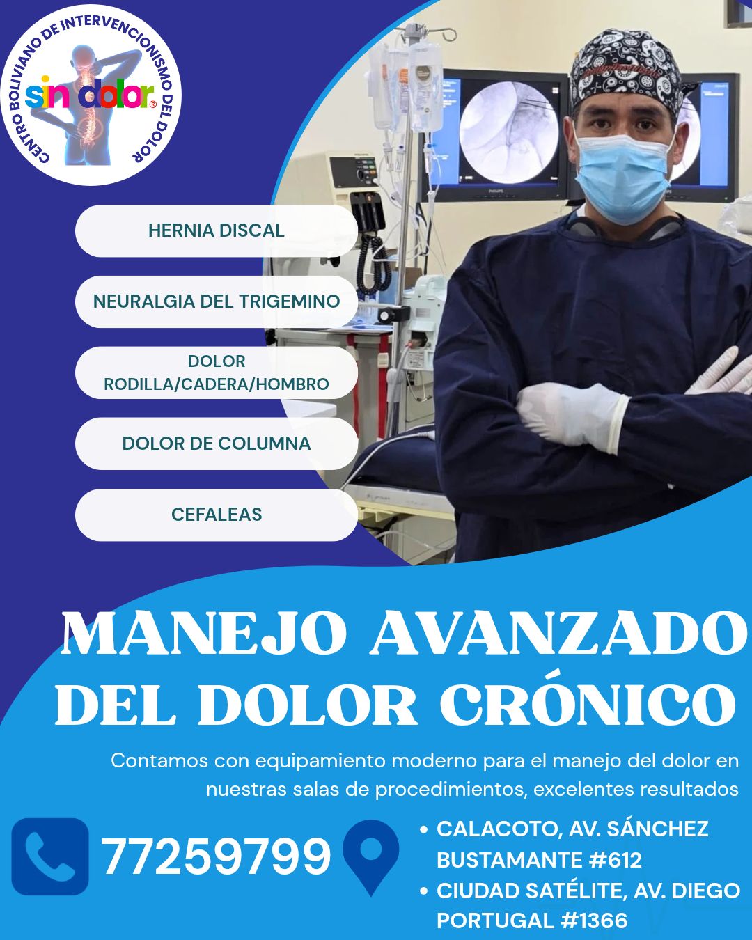 Dr. Enrique D. Fernández Gutiérrez - Especialista en Dolor Facebook ad: Centro Boliviano de Intervencionismo del Dolor.