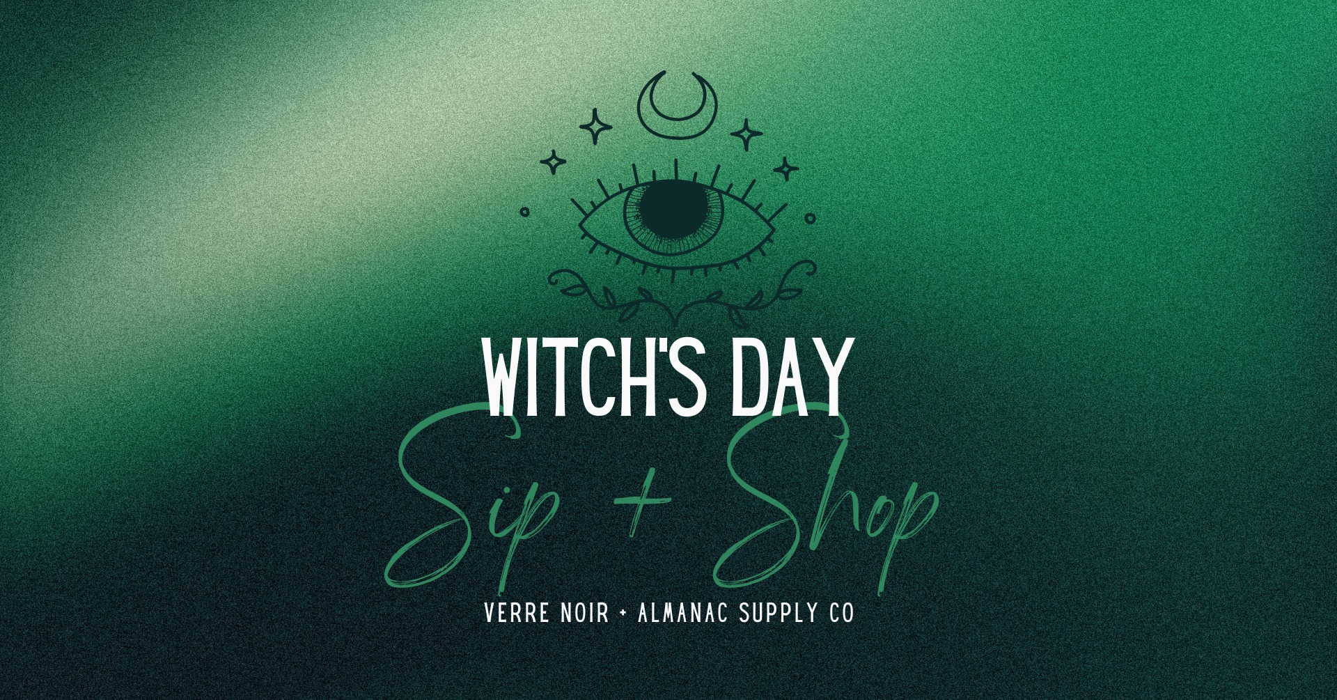 Almanac Supply Co Facebook ad: Witch's Day Sip + Shop