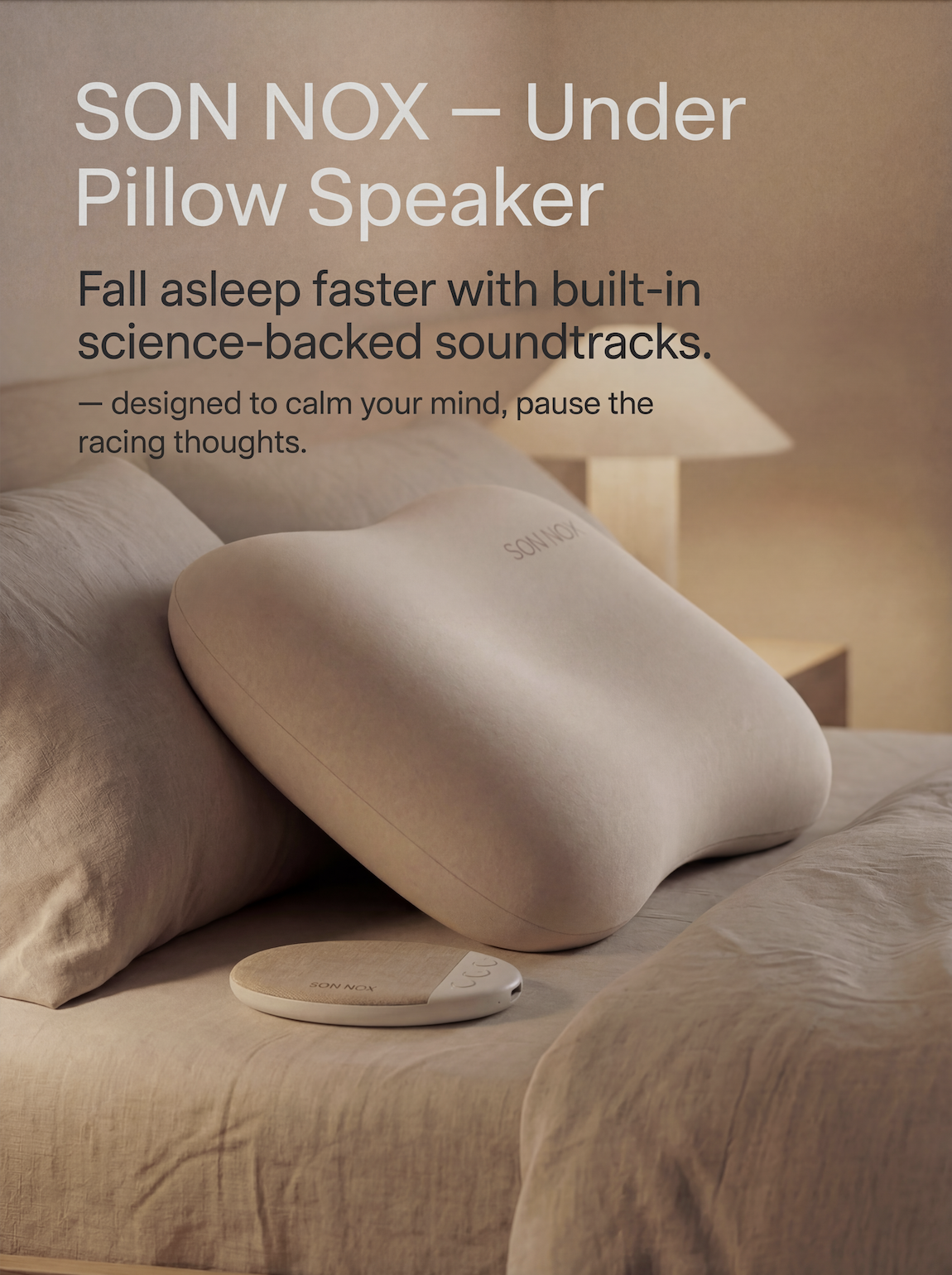 SON NOX Facebook ad: The All-in-One Audio Pillow