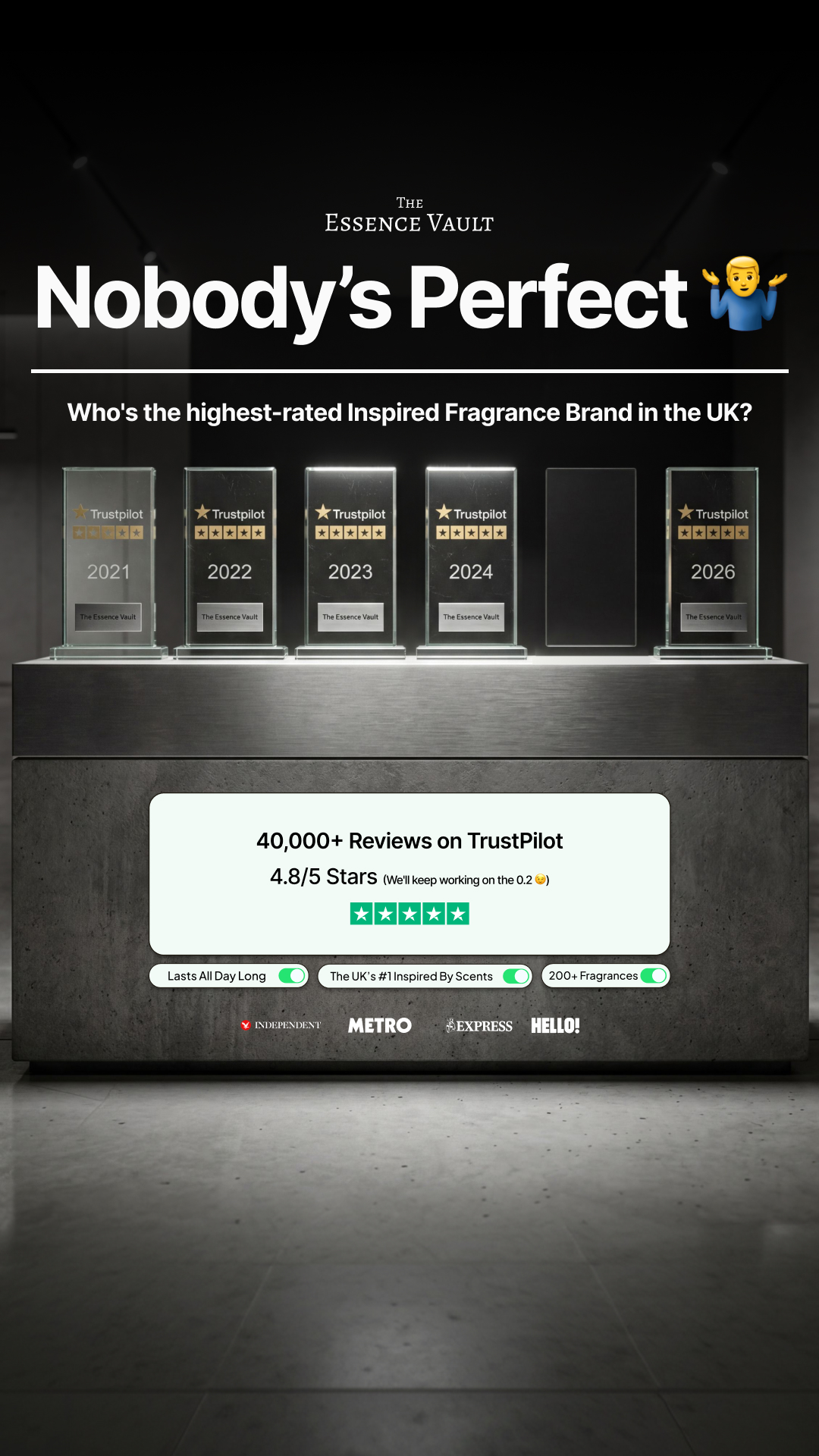 The Essence Vault Facebook ad