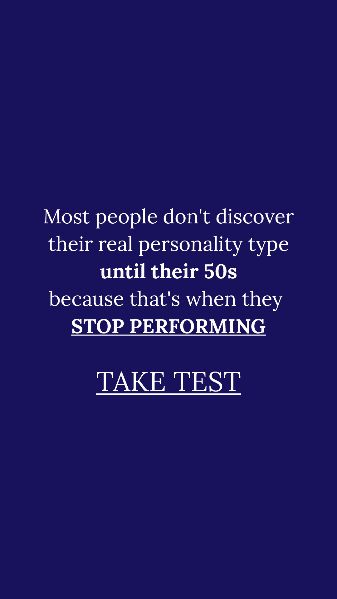 Personality Type Facebook ad