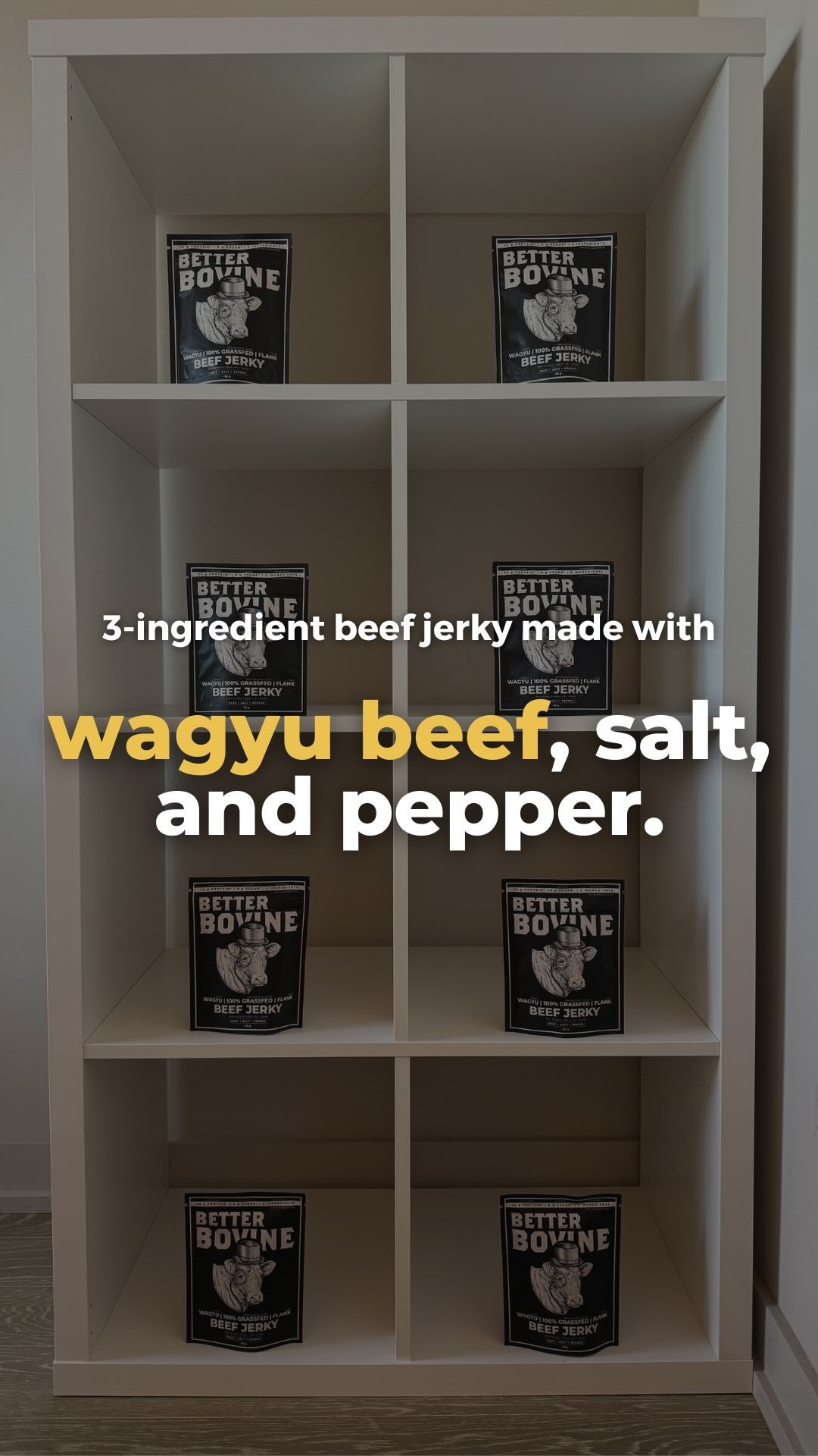 Better Bovine Facebook ad: 3-INGREDIENT BEEF JERKY!