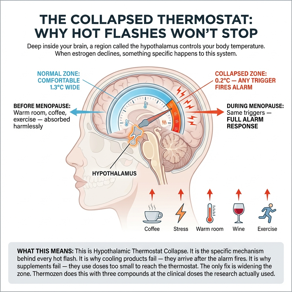 Vono Labs Facebook ad: Your Hot Flashes Aren't A Hormone Problem. They're A…