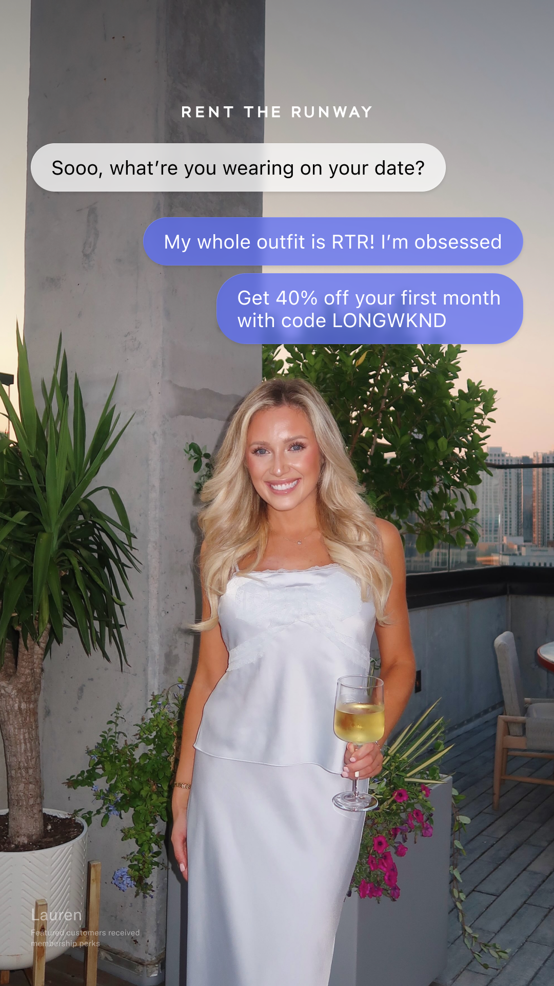 Rent The Runway Facebook ad