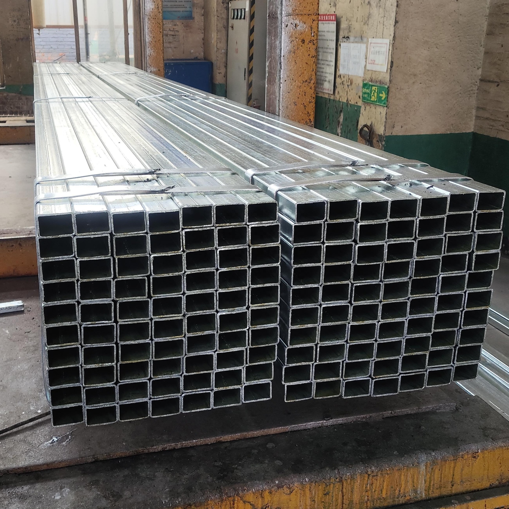 Steel production plant Facebook ad: Galvanized Pipe, Custom Sizes Available!
