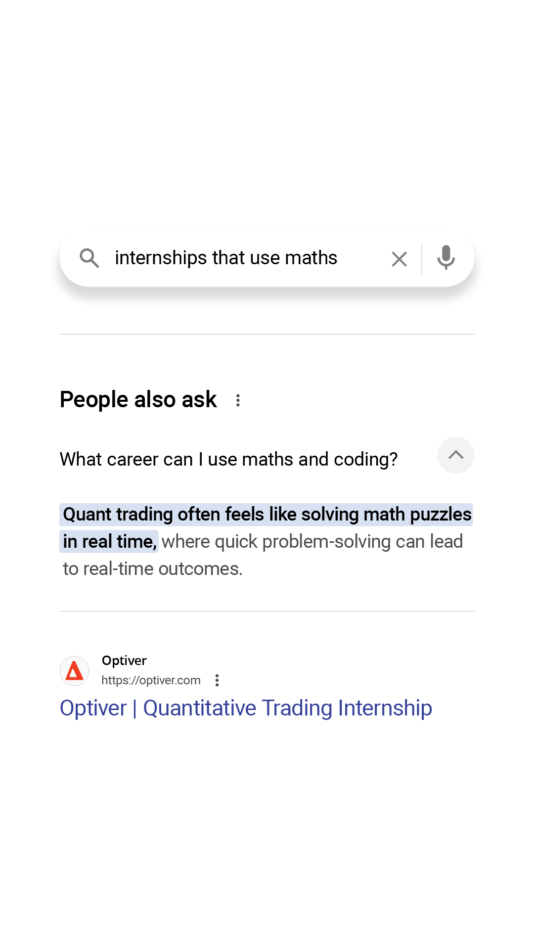 Optiver Facebook ad