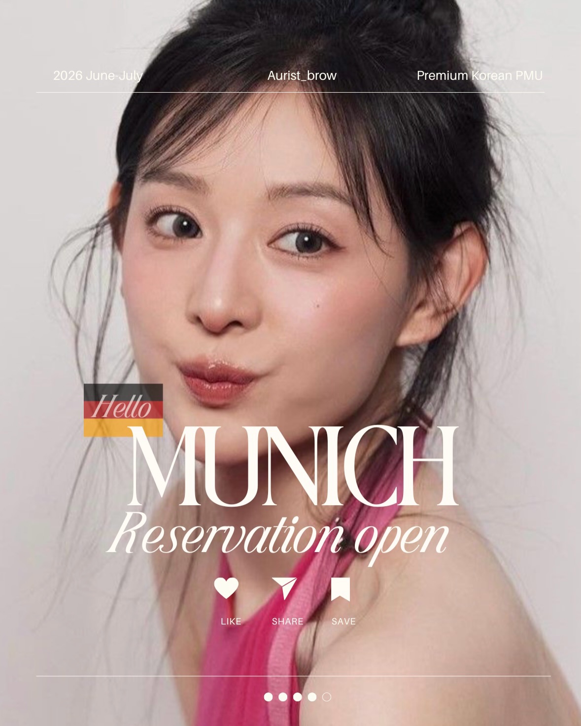 109brow Facebook ad: Hello, my beautiful clients in Munich