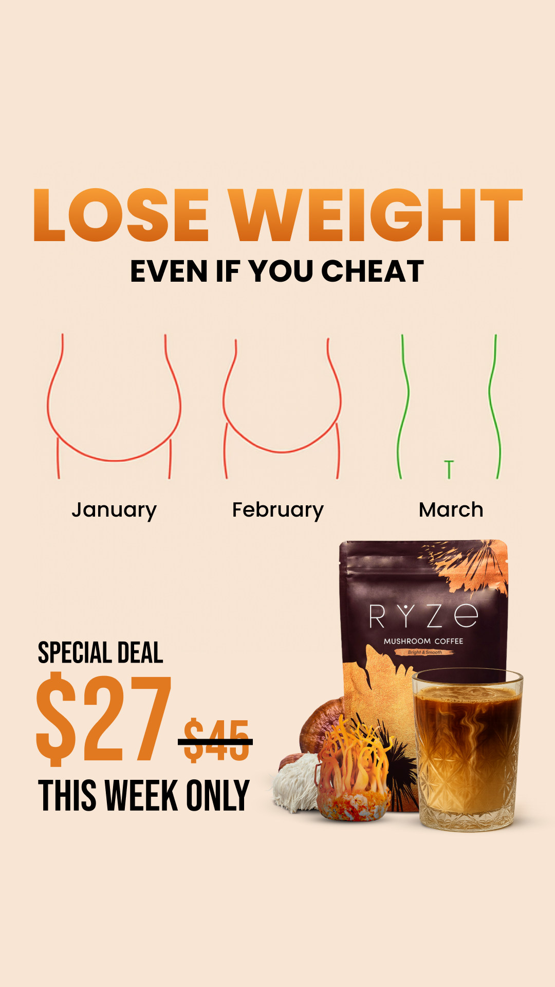 RYZE Superfoods Facebook ad