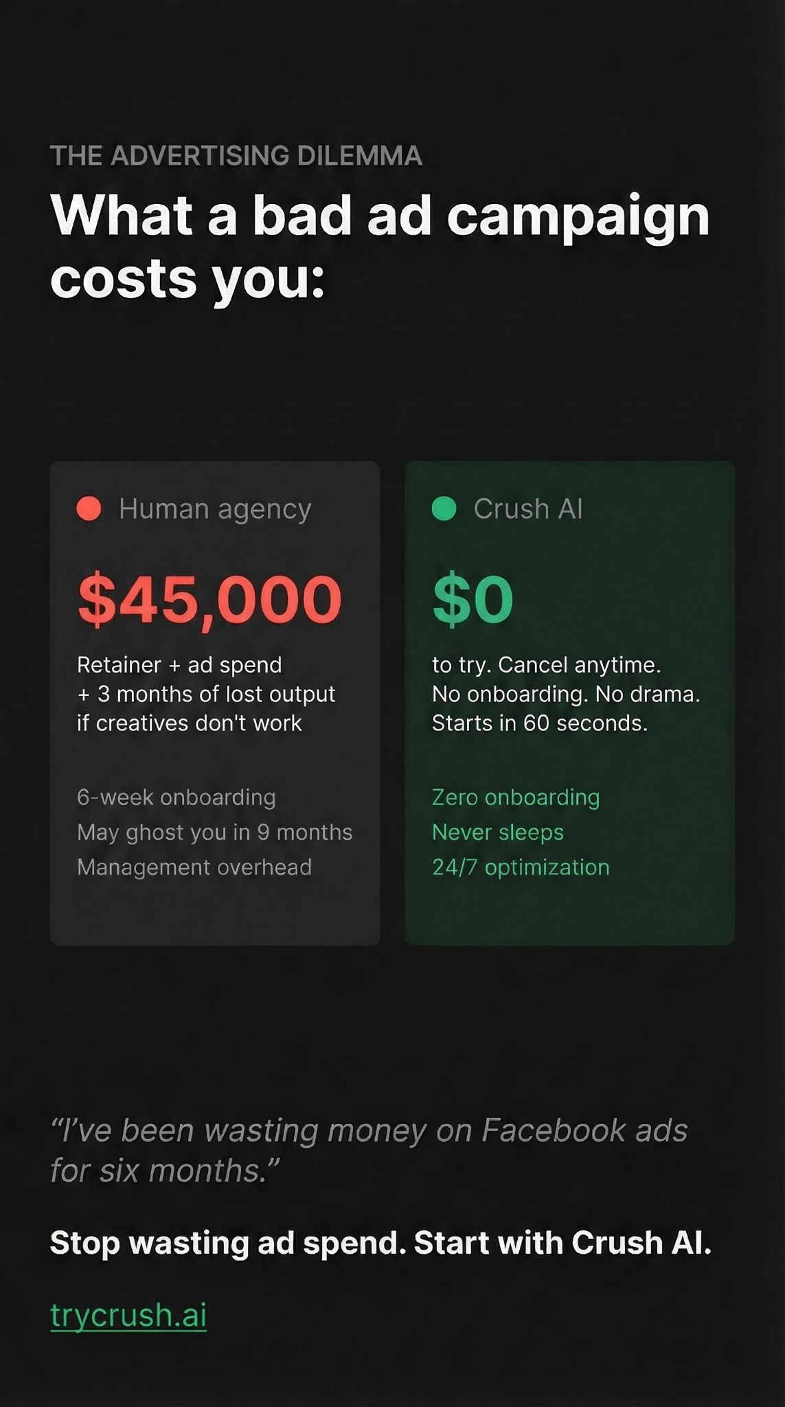 trycrush.ai Facebook ad