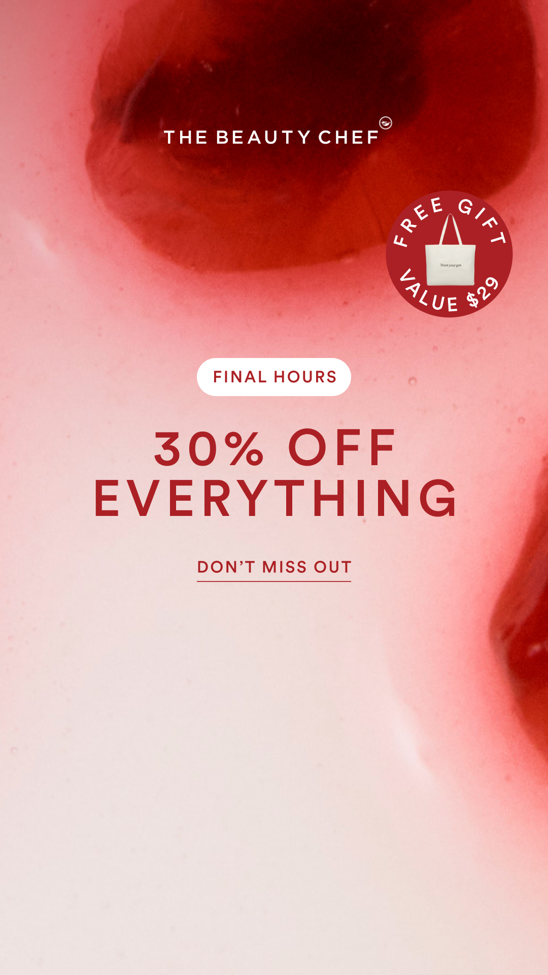 The Beauty Chef Facebook ad: Ends Sunday-30% off sitewide