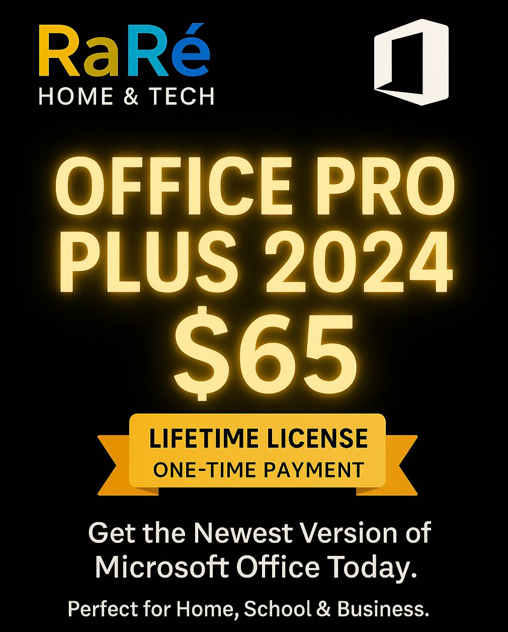 RaRe Home & Tech Facebook ad: SALE ALERT! MS Office - Need help setting…