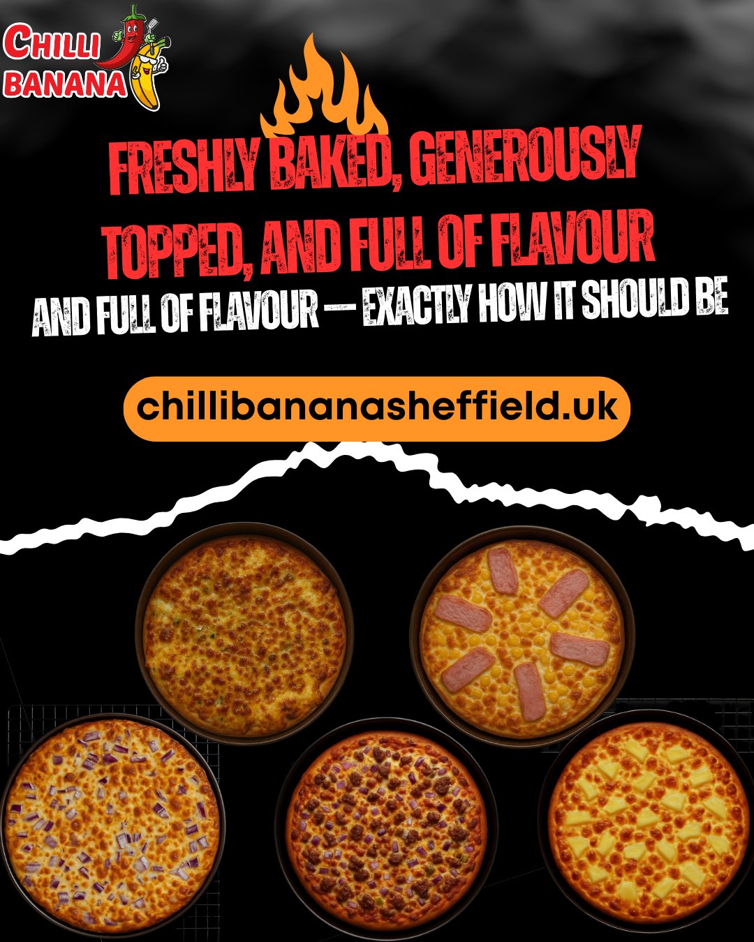 Chilli Banana Pizza Sheffield Facebook ad
