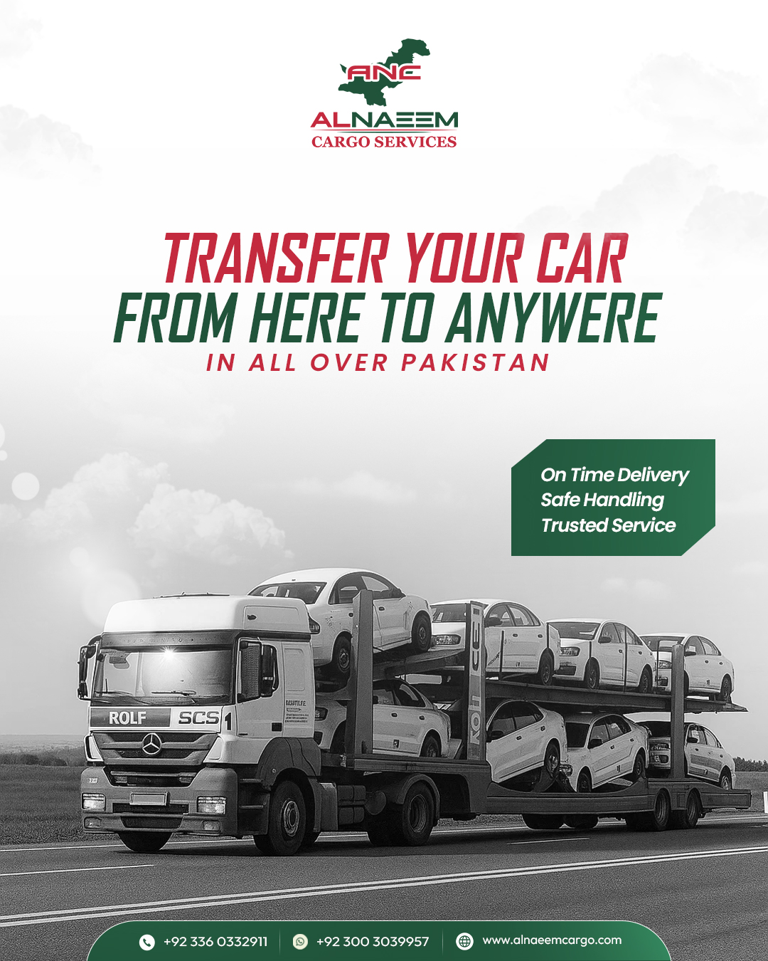Al Naeem Cargo Facebook ad: Vehicle Moving Services To All Over Pakistan