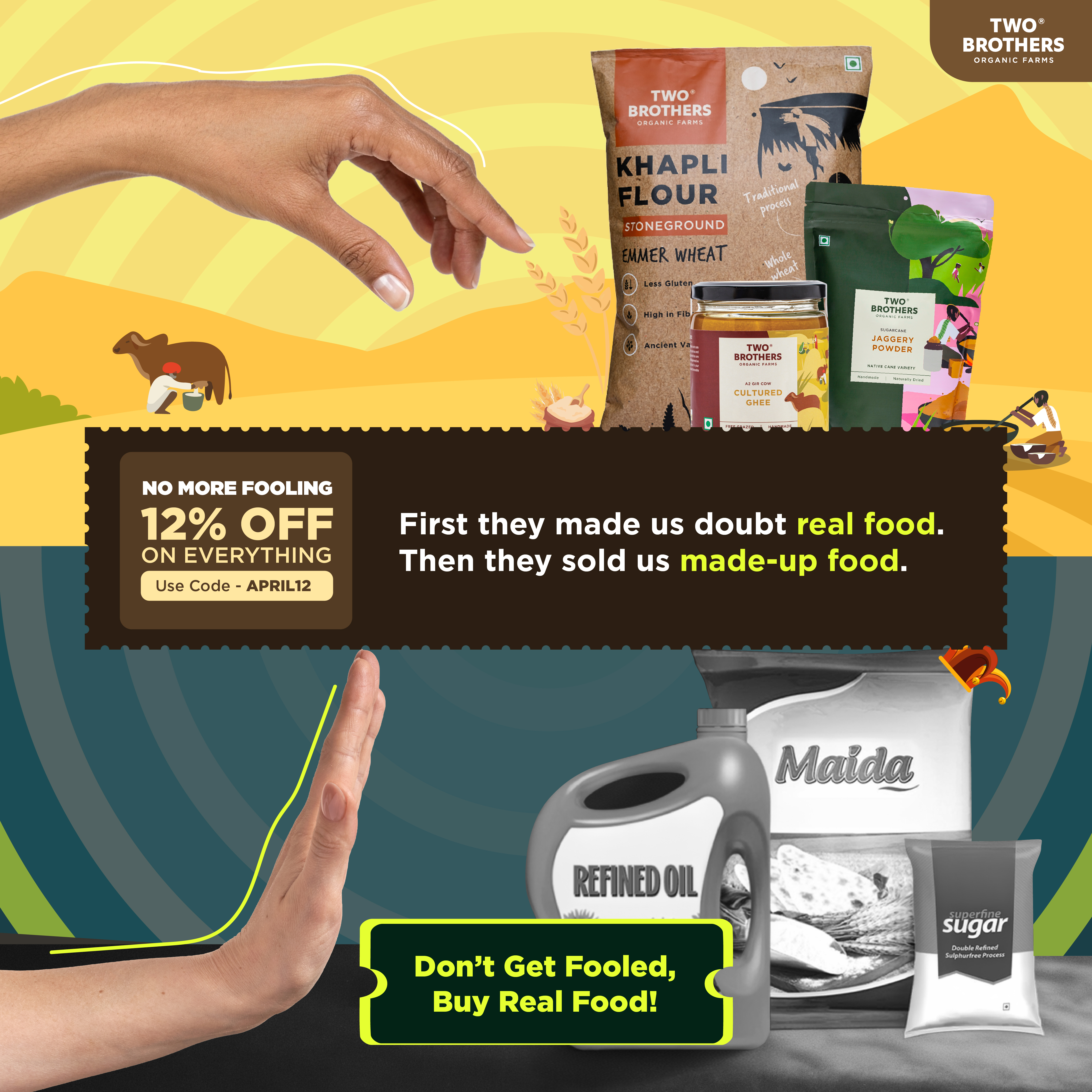 Two Brothers Organic Farms Facebook ad
