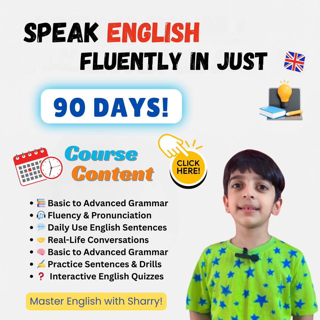 Learn English With Sharry Facebook ad: Speak Fluent English in 90 Days, Join Now for Just ₹499!