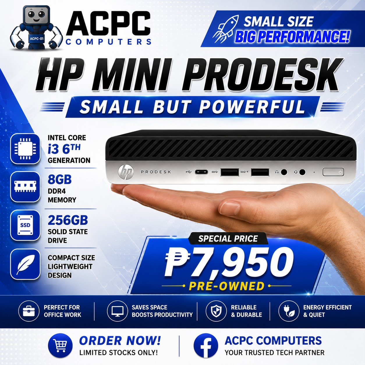 AC PC Facebook ad: Power in the Palm of Your Hand!