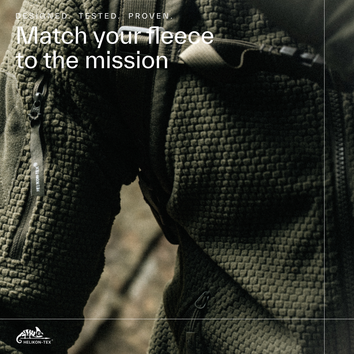 Helikon-Tex Facebook ad: Alpha Tactical: 5 Pockets, Grid Fleece Fabric