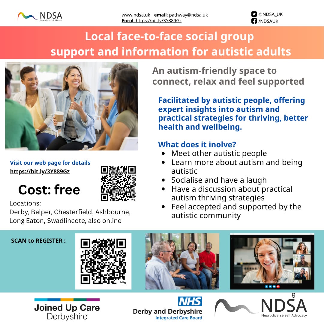 Neurodiverse Self Advocacy Facebook ad: Drop-In Autism Meet Ups