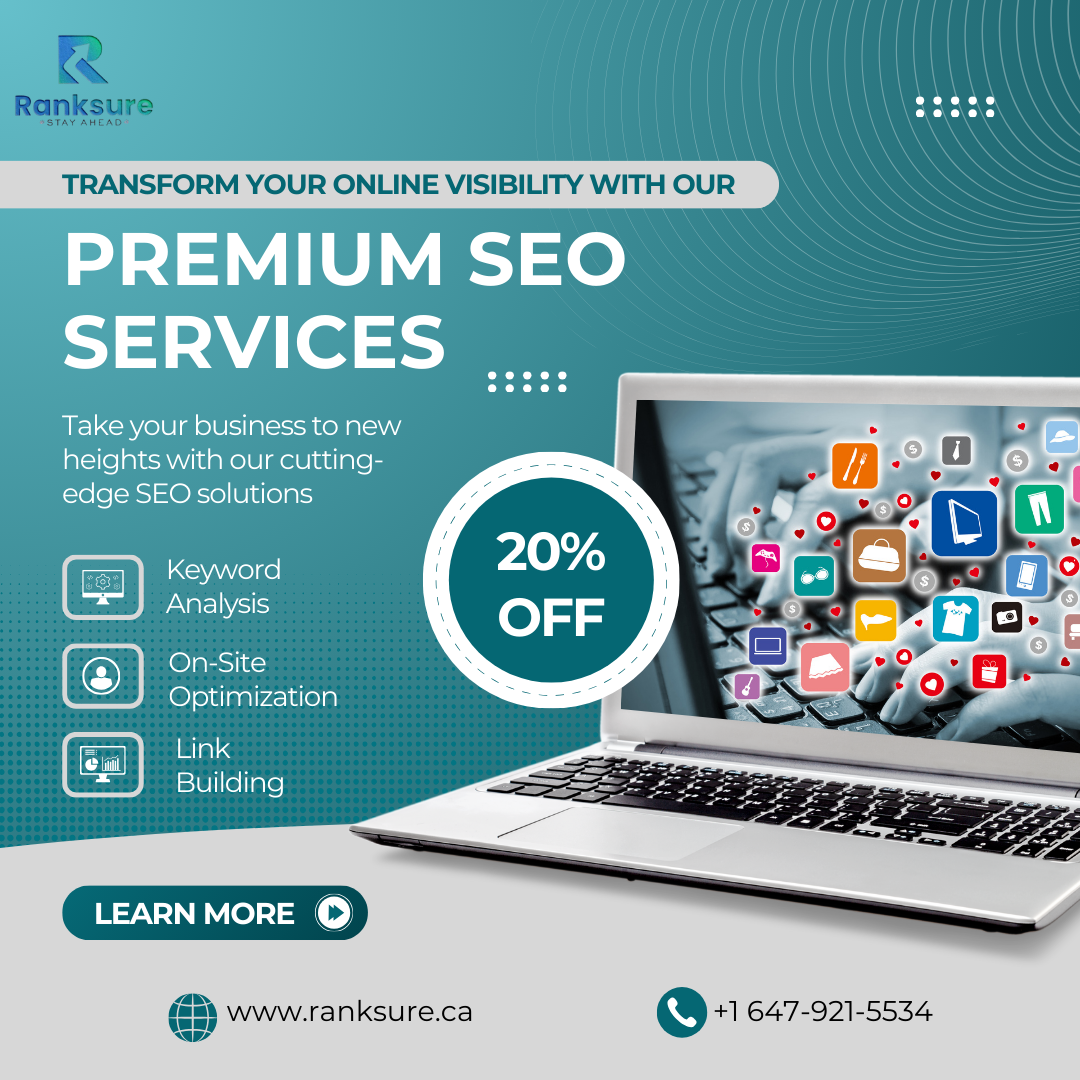 Ranksure Facebook ad: SEO Service Packages
