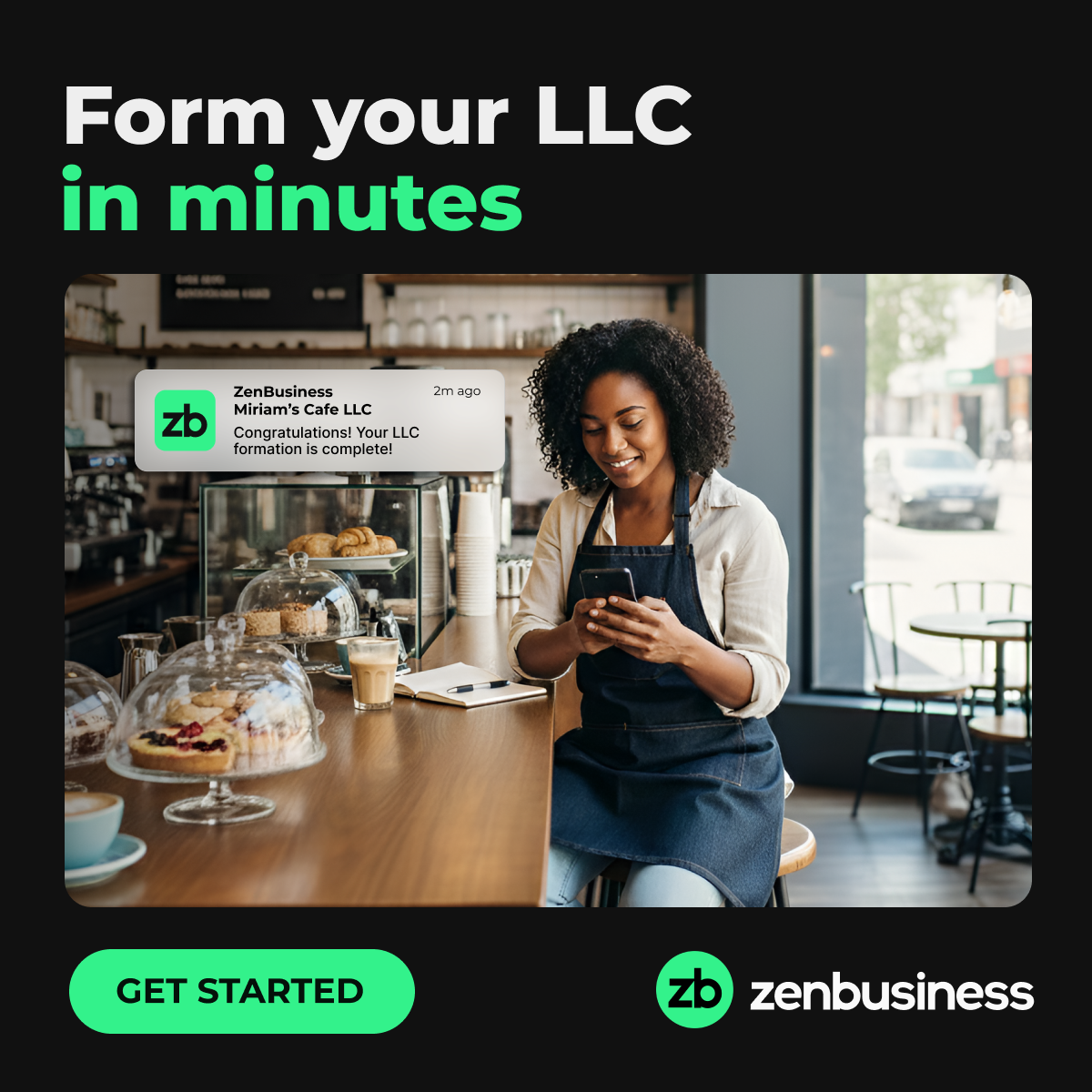 ZenBusiness Facebook ad