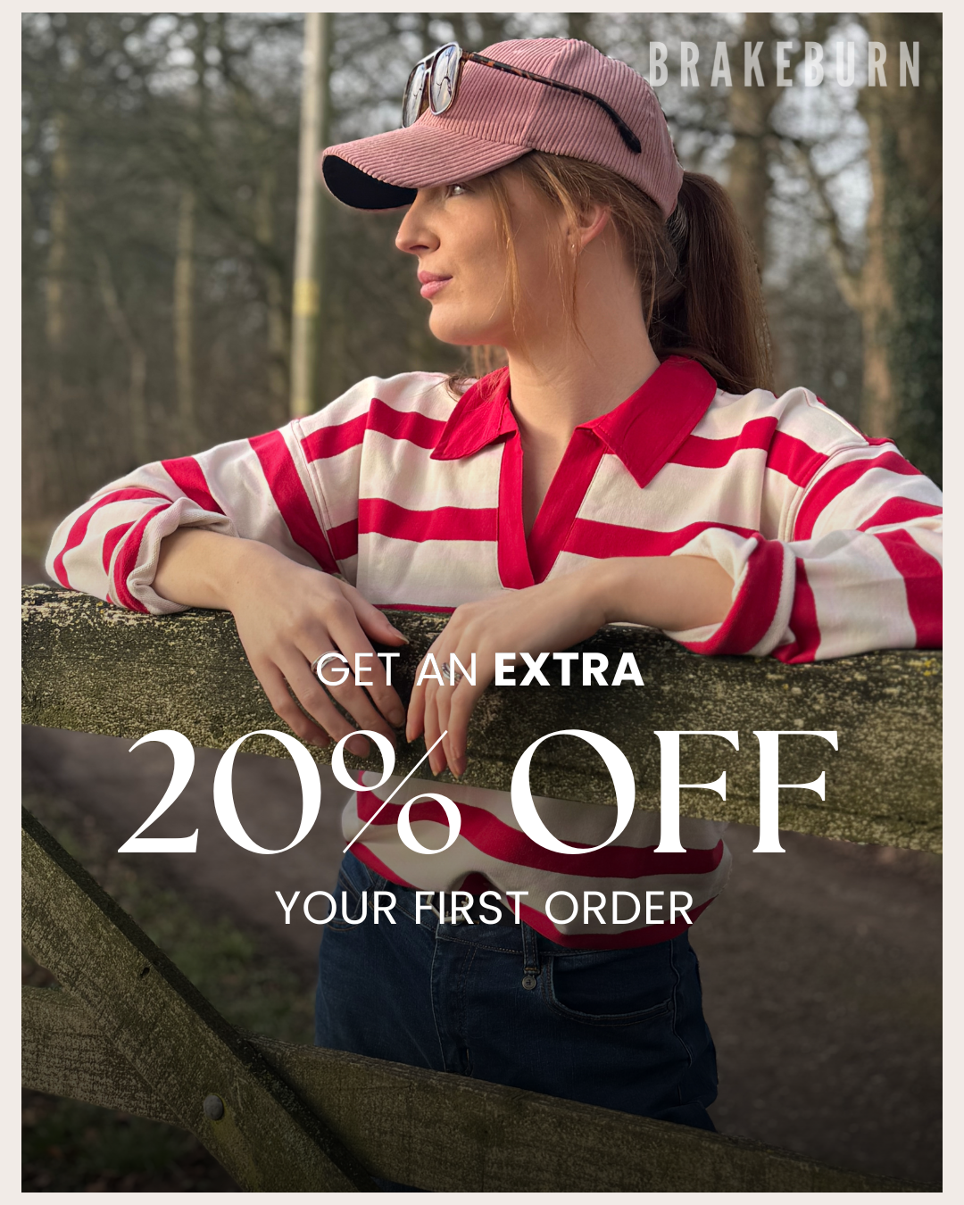 Brakeburn Facebook ad: Sign up and get 20% off!