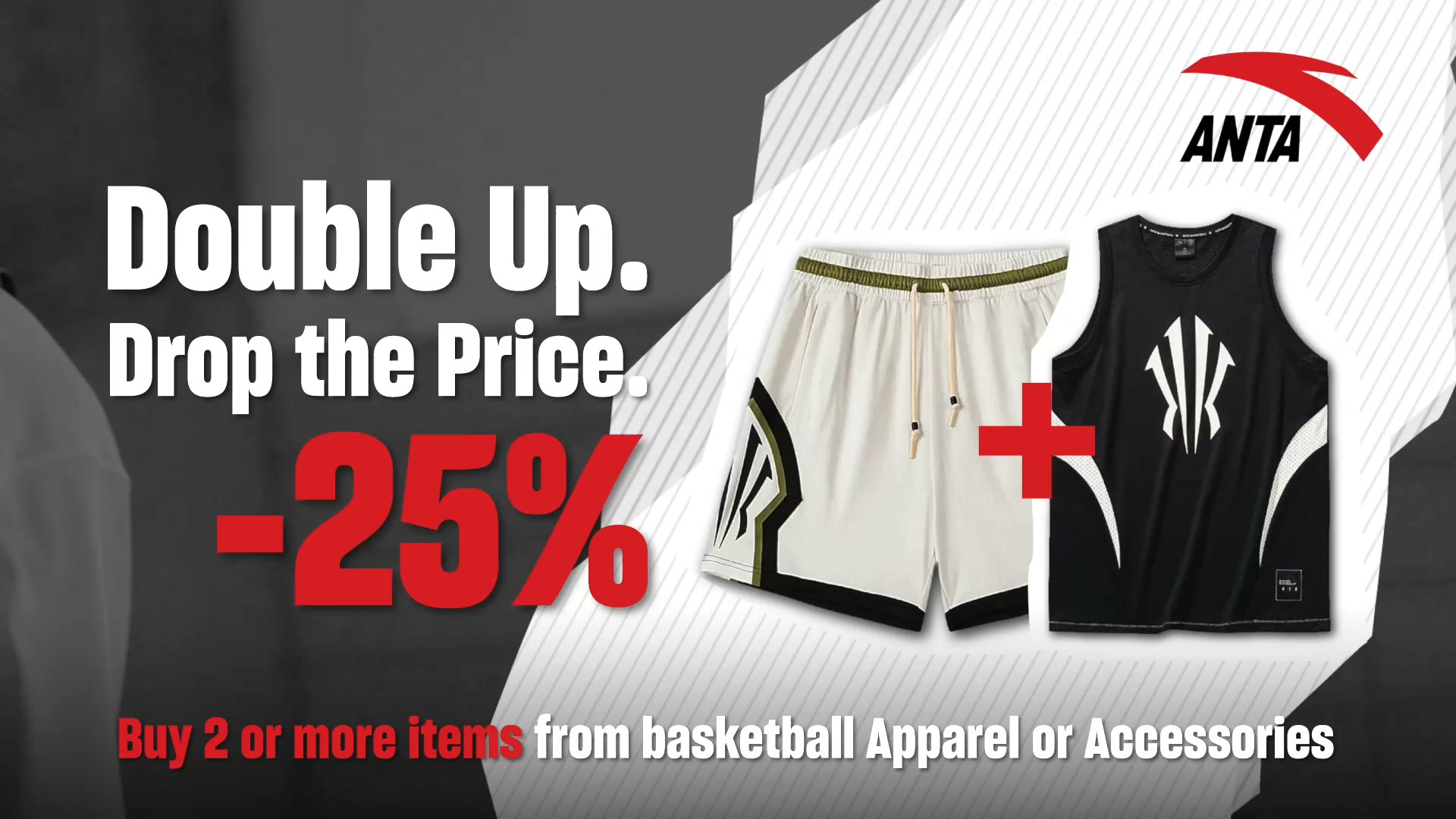 ANTA Sports EU Facebook ad: Hot deals - buy 2 or more & save 25%