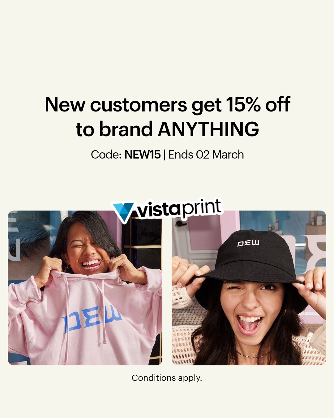 VistaPrint Facebook ad